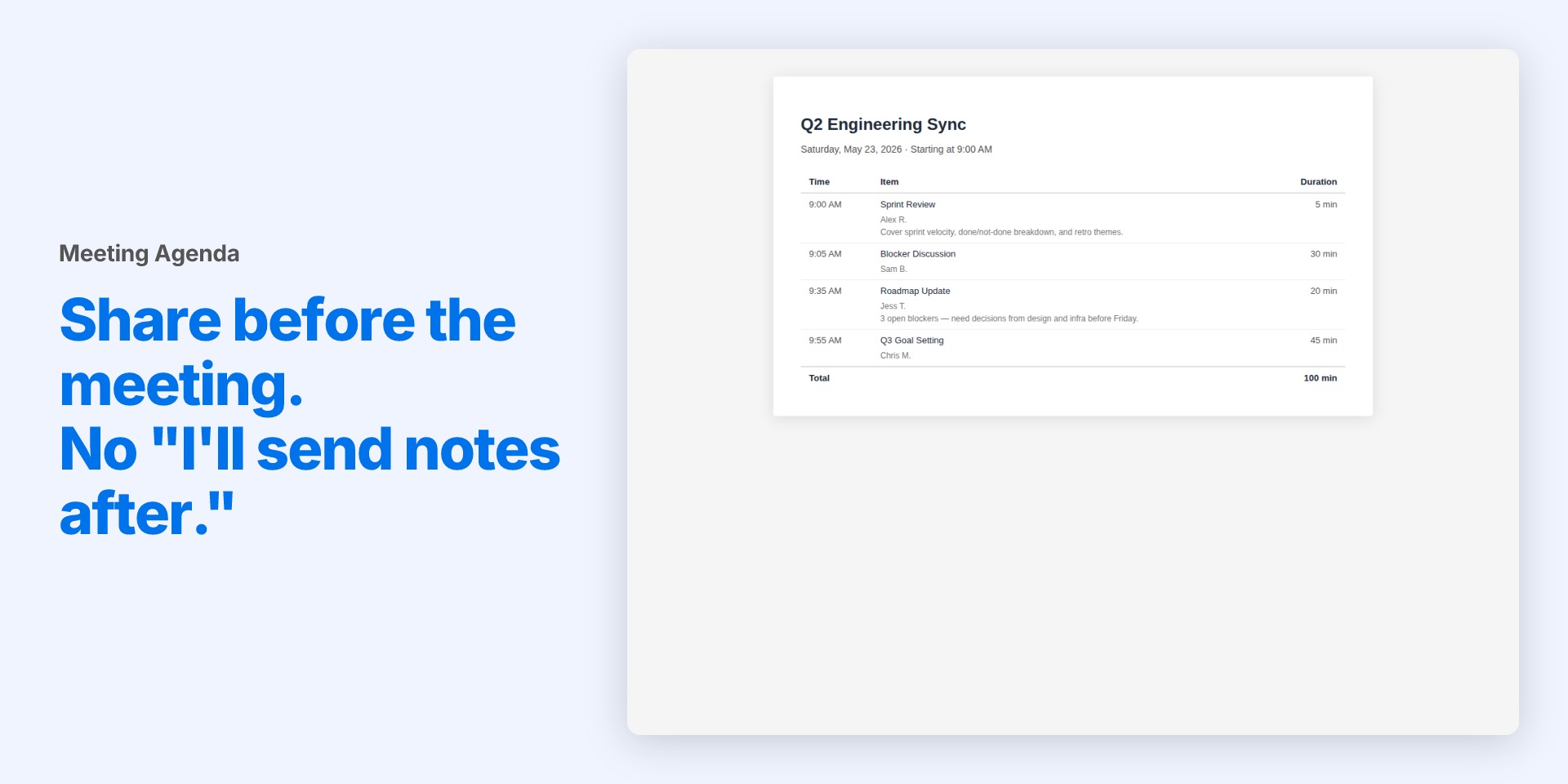Meeting Agenda screenshot 3
